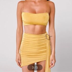 NWOT Tiger Mist skirt set (xs top and bottom)